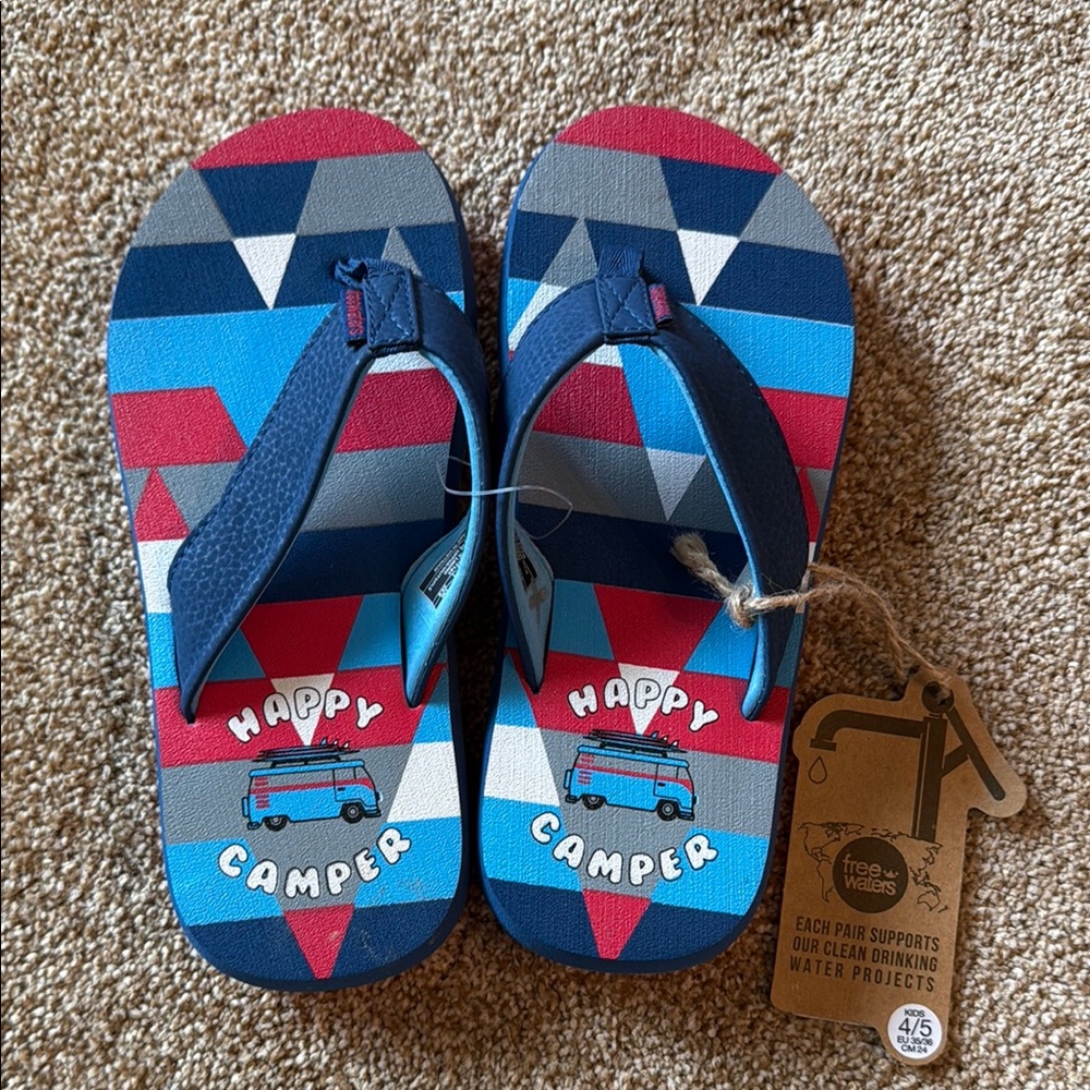 Kids Sandals - Multicolor Adventure CAMPER sz 4-5